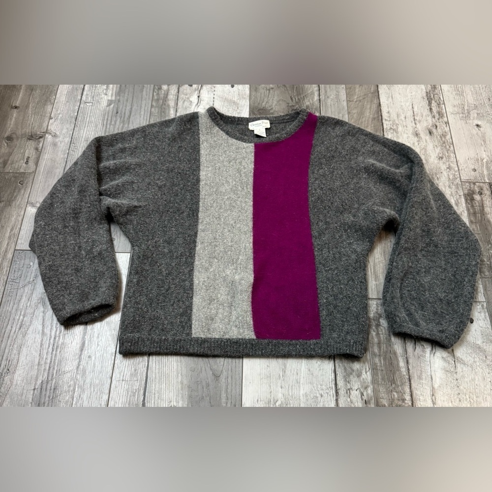 Gray and Purple Women's Sweater